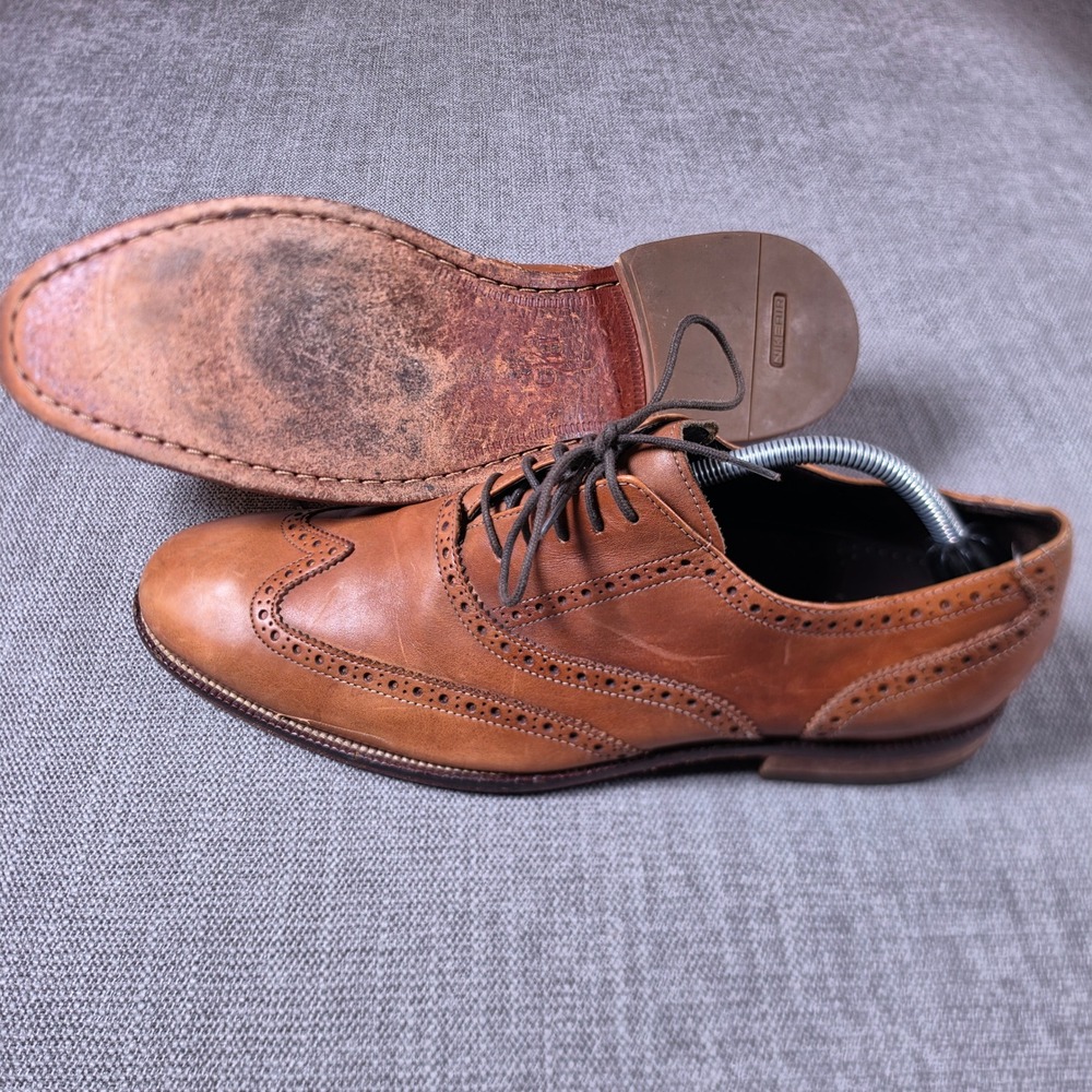 Cole Haan Air Madison Wingtip Oxford Mens 12 Beige C10290 Brogue Nike Air
